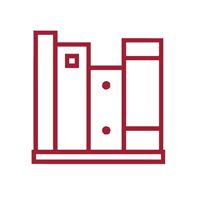 icon of books on a shelf