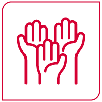 red hand in air icon